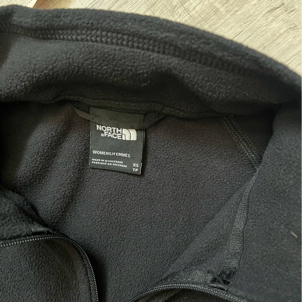 THE NORTH FACE Fleece Quarter Zip Jacket Sweater Size XS Black - Picture 5 of 10